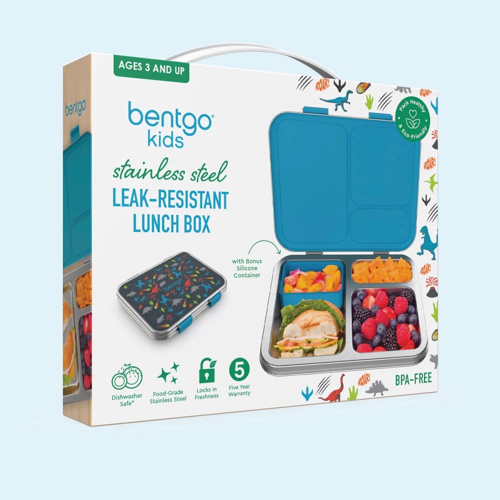 Bentgo Kids Stainless Steel Leak-Resistant Lunch Box - Blue